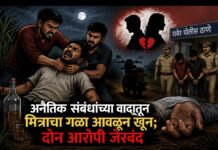 अनैतिक संबंधांच्या वादातून मित्राचा गळा आवळून खून; दोन आरोपी जेरबंद