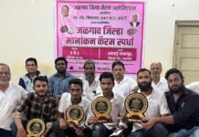 स्व. बबनभाऊ बाहेती स्मृती जिल्हा मानांकन कॅरम स्पर्धेत नईम अन्सारी विजेता